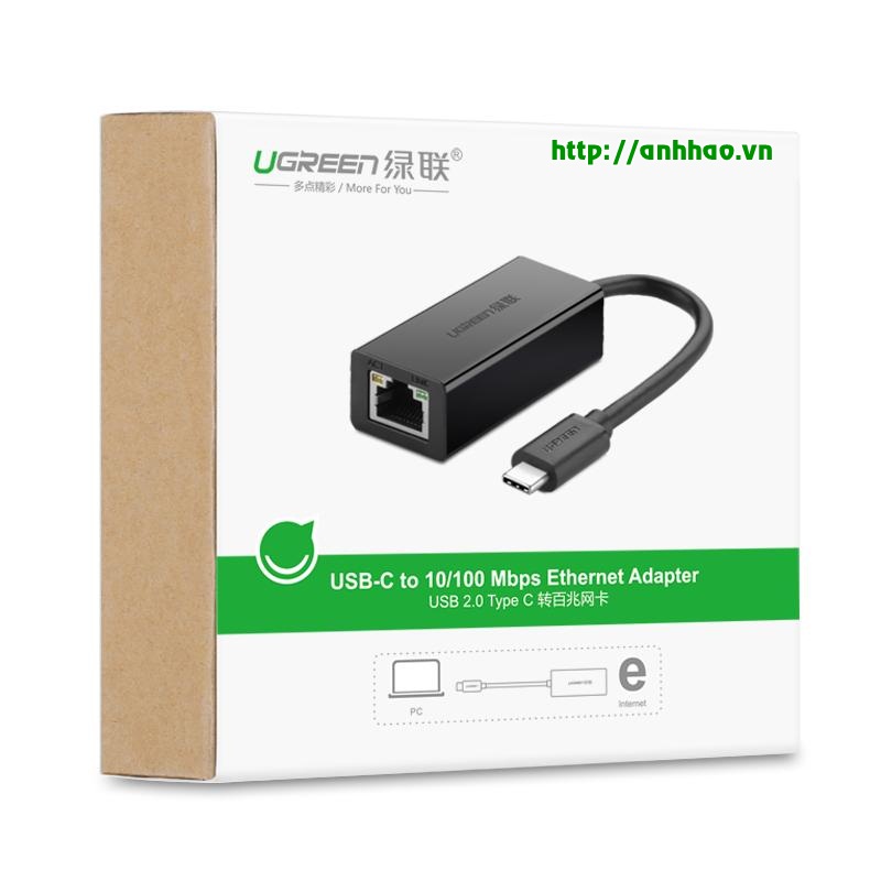 Cáp chuyển đổi USB-C sang RJ45 10/100/100 Ugreen 50307 chính hãng